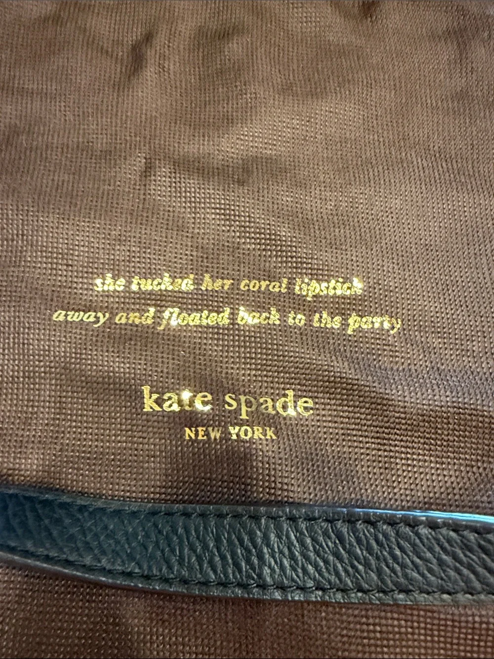 NWT kate spade New York Black Pebbled Leather Drawstring Crossbody
